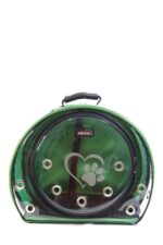 MİGNO Astronot Model Kedi Köpek Taşıma Çantası Şeffaf Fileli Yeşil - Görsel 2