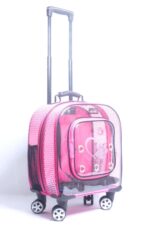 MİGNO PRIME Fileli Model Kedi Köpek Taşıma Çantaları - Pembe - Görsel 3