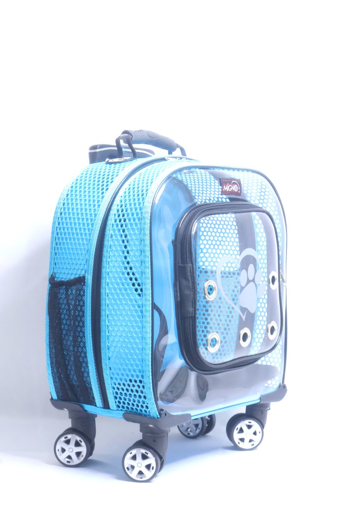 d3458c7bb2ff52607db7cbbe6cdc8f33.jpeg MİGNO PRIME Fileli Model Kedi Köpek Taşıma Çantaları - Turkuaz - Görsel 1