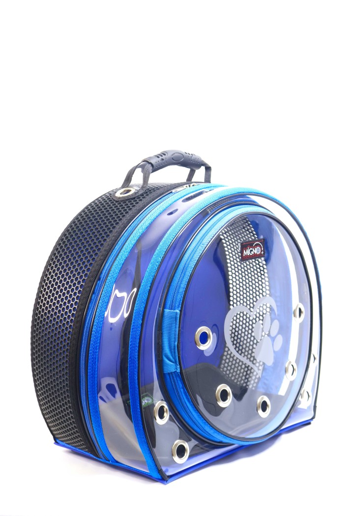 d4636bda6020672f59a64957710ac15a.jpg MİGNO Astronot Model Kedi Köpek Taşıma Çantası Şeffaf Fileli Siyah Mavi - Görsel 1