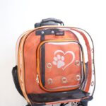 MİGNO Prestige Model Şeffaf Kedi Köpek Taşıma Çantaları Küçük - Turuncu