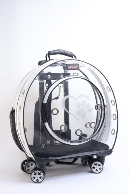 MİGNO Küçük Şeffaf Model Kedi Köpek Taşıma Çantası Beyaz