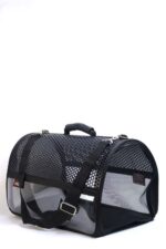 MİGNO FLYBAG Voyager Fileli-Şeffaf Model Kedi Köpek Taşıma Çantaları - Siyah - Görsel 3