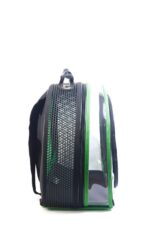 MİGNO Astronot Model Kedi Köpek Taşıma Çantası Şeffaf Fileli Siyah Yeşil - Görsel 3