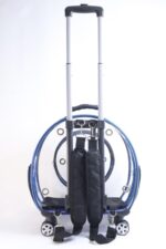 MİGNO Küçük Şeffaf - Fileli Model Kedi Köpek Taşıma Çantası Mavi - Görsel 4