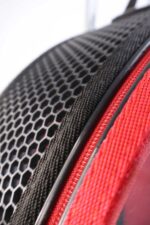 MİGNO Space Model Kedi Köpek Taşıma Çantası Fileli Şeffaf Kırmızı - Görsel 5