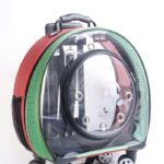 MİGNO Büyük Fileli Model Kedi Köpek Taşıma Çantası Yeşil - Kırmızı