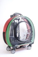 MİGNO Küçük Fileli Model Kedi Köpek Taşıma Çantası Yeşil - Kırmızı