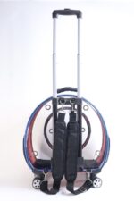 MİGNO Küçük Fileli Model Kedi Köpek Taşıma Çantası Kırmızı - Mavi - Görsel 4