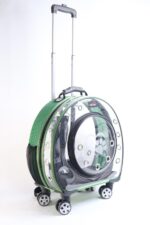 MİGNO Küçük Şeffaf - Fileli Model Kedi Köpek Taşıma Çantası Yeşil - Görsel 2