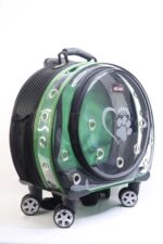 MİGNO Space Model Kedi Köpek Taşıma Çantası Fileli Şeffaf Yeşil - Görsel 2