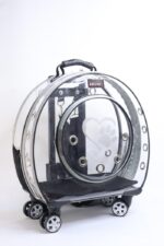 MİGNO Büyük Şeffaf Model Kedi Köpek Taşıma Çantası Gri