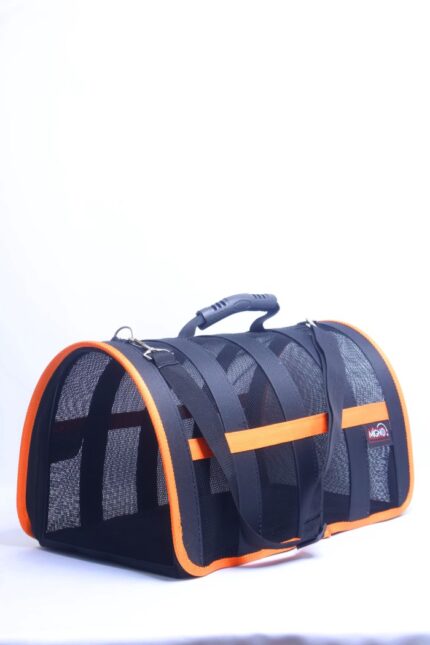 MİGNO Astra Fileli Model Kedi Köpek Taşıma Çantaları - Turuncu