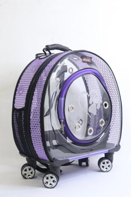 MİGNO Küçük Fileli Model Kedi Köpek Taşıma Çantası Mor