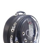 MİGNO Astronot Model Kedi Köpek Taşıma Çantası Şeffaf Fileli Siyah