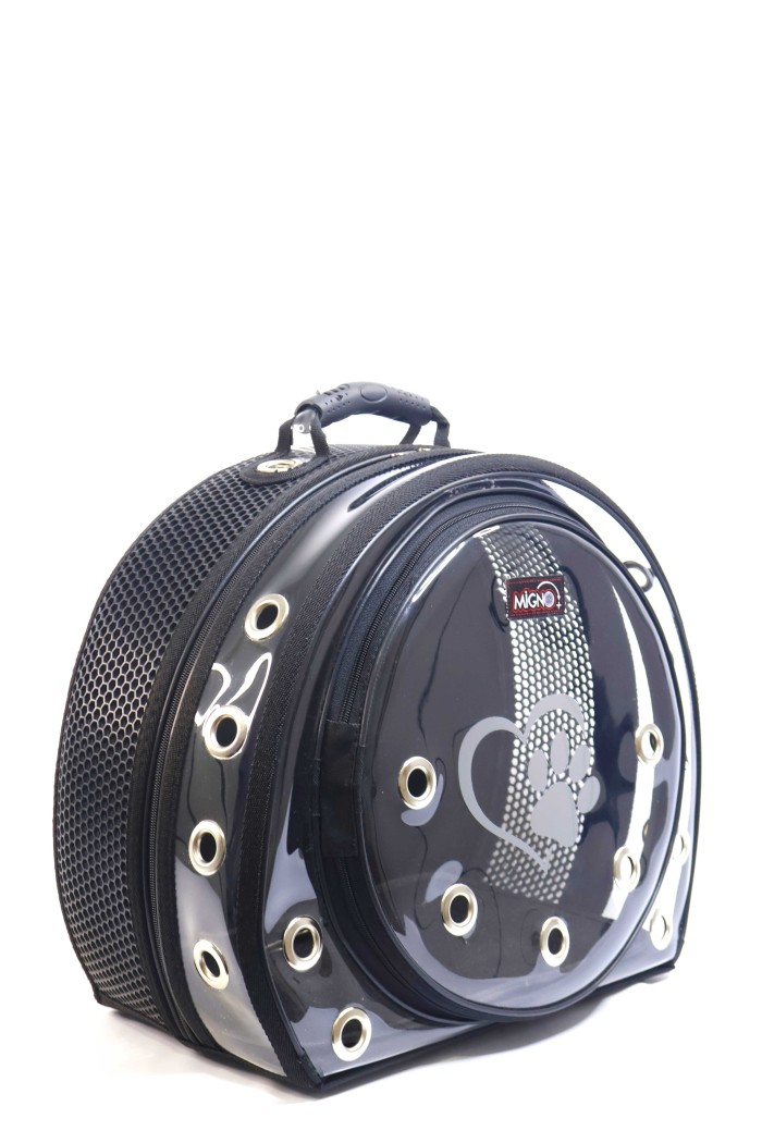 fc773fb9e28ea71cff6d9149a2e6bbbd.jpg MİGNO Astronot Model Kedi Köpek Taşıma Çantası Şeffaf Fileli Siyah - Görsel 1