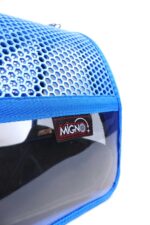 MİGNO FLYBAG Voyager Fileli-Şeffaf Model Kedi Köpek Taşıma Çantaları - Mavi - Görsel 4
