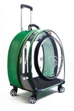 MİGNO Jumbo Model Kedi Köpek Taşıma Çantası Şeffaf Fileli Yeşil - Görsel 2